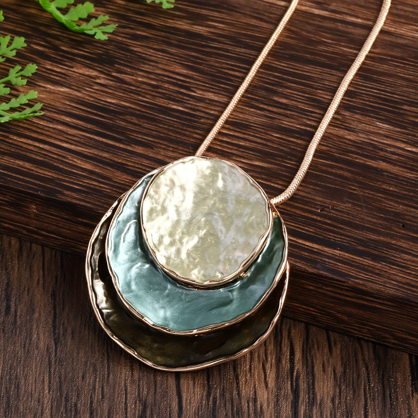 CRING COCO Bohemian 3-Layer Round Zinc Alloy Enamel Jewelry Set