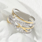 Luxury Infinity Synthetic Zirconia Eternity Ring