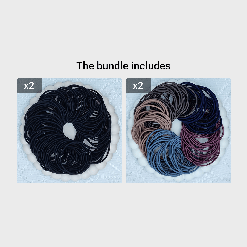 No-Damage Elastic Hair Ties Set (100pcs)