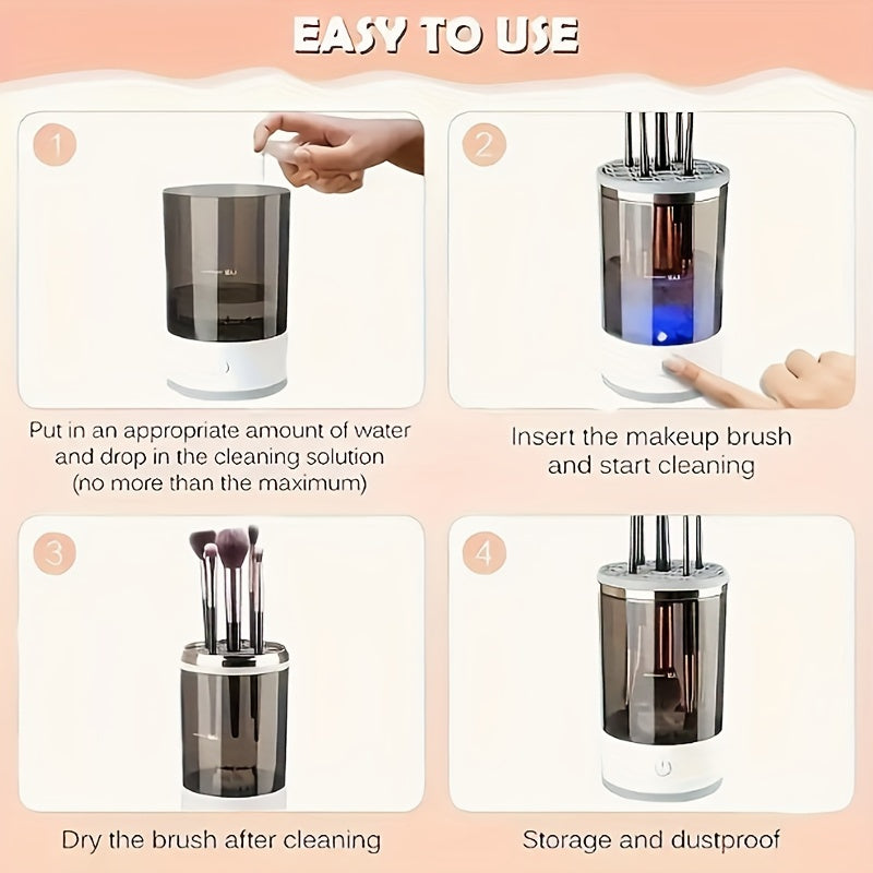 USB-Powered Electric Makeup Brush Cleaner & Organizer.