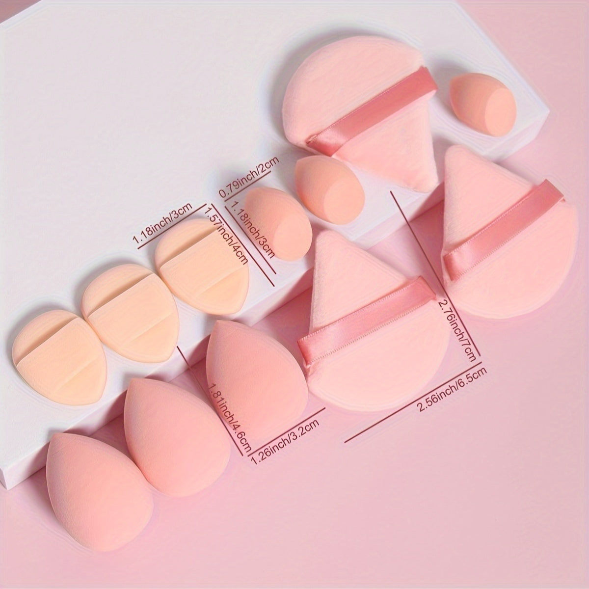 12pcs All-Purpose Makeup Sponge Set