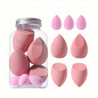 Pink Makeup Sponge Blender Set with Storage Jar