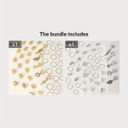 45pcs Alloy Braid Hair Rings Jewelleries