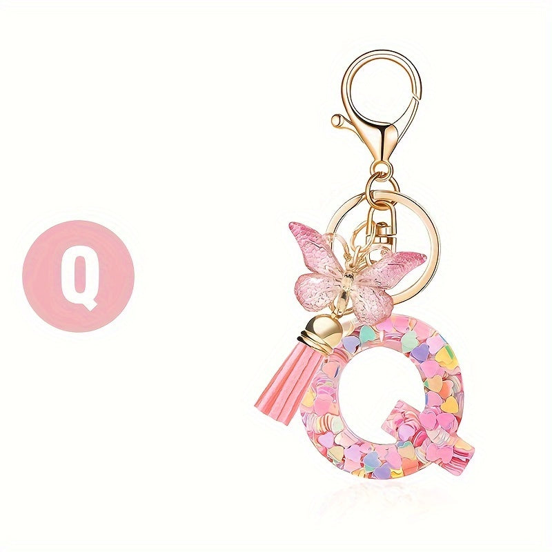 Alphabet Initial Letter Keychain Cute Backpack Charm