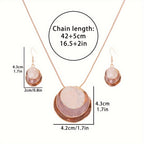 CRING COCO Bohemian 3-Layer Round Zinc Alloy Enamel Jewelry Set