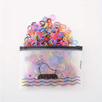 1000pcs Jelly Colour High Elasticity Soft Hair Bands with Glitter.