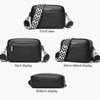 Elegant Genuine Leather Square Crossbody Bag for Women
