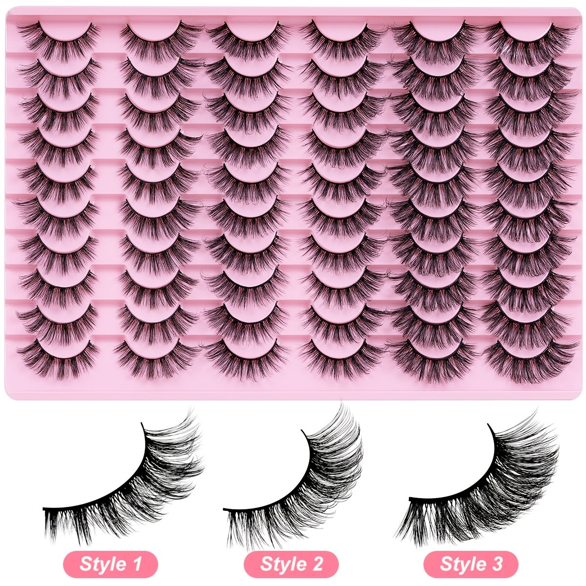 Black False Eyelashes Mix 3 Styles