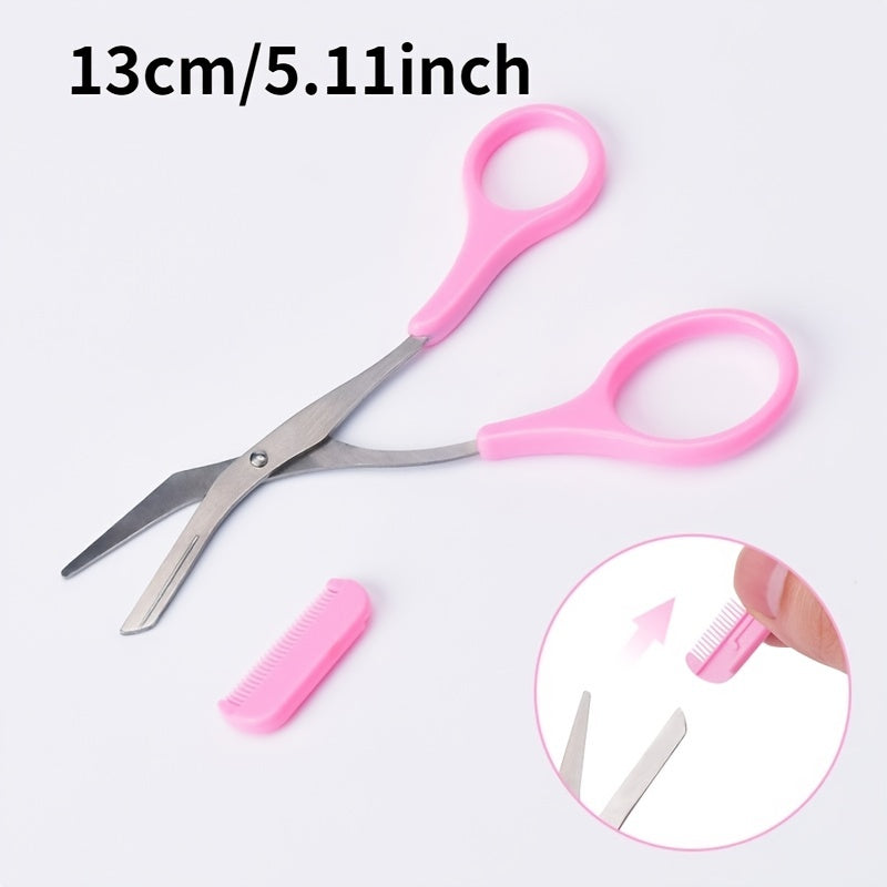 Eyebrow Trimmer Scissor With Comb.