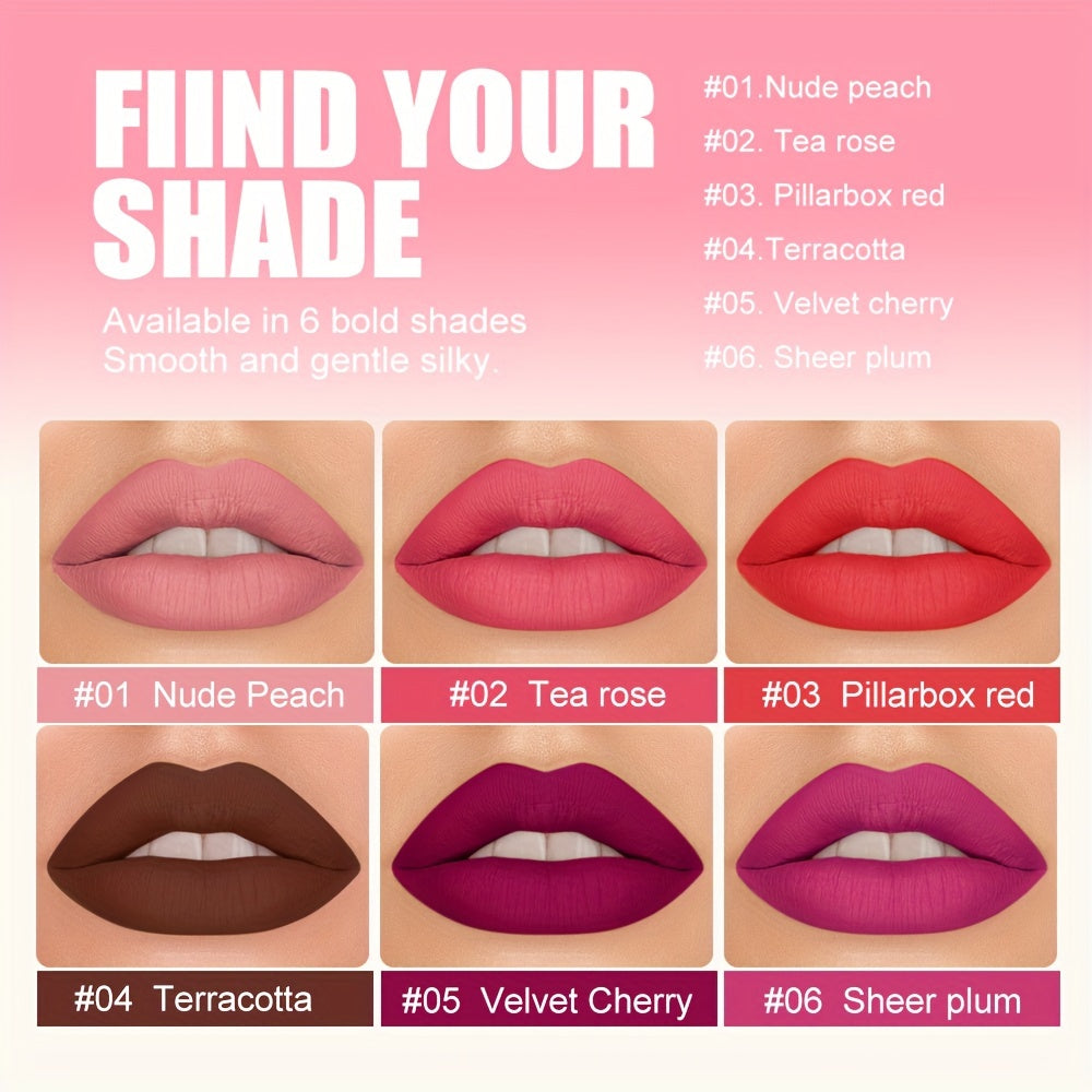 Mirsist 6-Color Soft-Focus Matte Lipstick