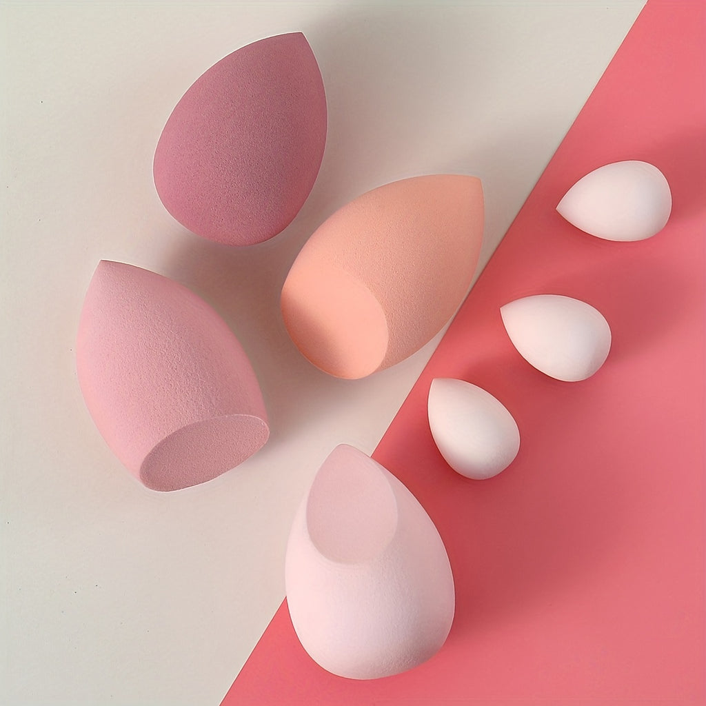 Pink Makeup Sponge Blender Set with Storage Jar