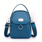 OGEHUAFEE Womens Mini Light Blue Nylon Shoulder Bag