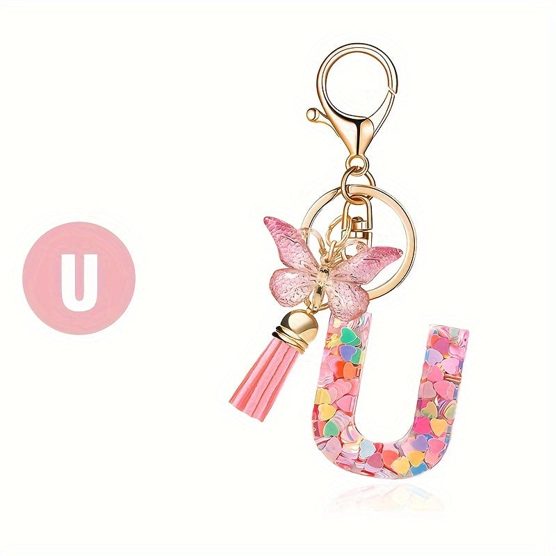 Alphabet Initial Letter Keychain Cute Backpack Charm