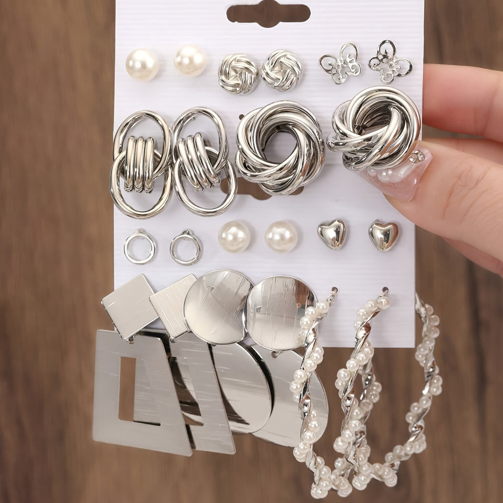 Exaggerated Golden Style Butterfly imitation Pearl Ladies' Earrings