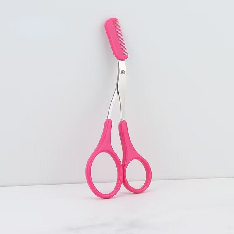 Eyebrow Trimmer Scissor With Comb.