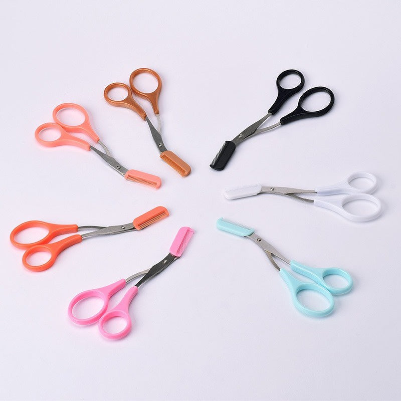 Eyebrow Trimmer Scissor With Comb.