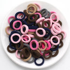 Candy Colour Ponytail Holders – Soft Elastic Hair Ties for Girls, Preppy Style (100pcs)