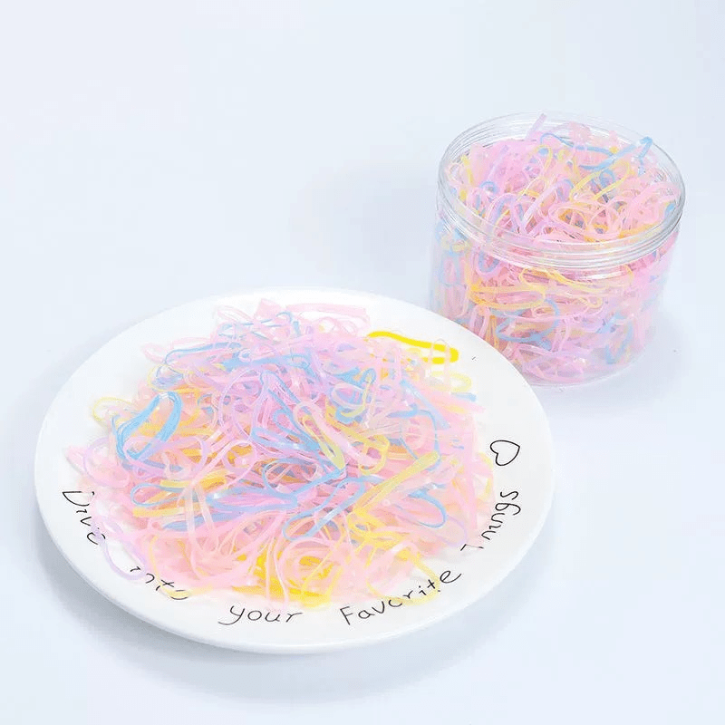 1500pcs Disposable Hair Ties for Baby Girls' Ponytails