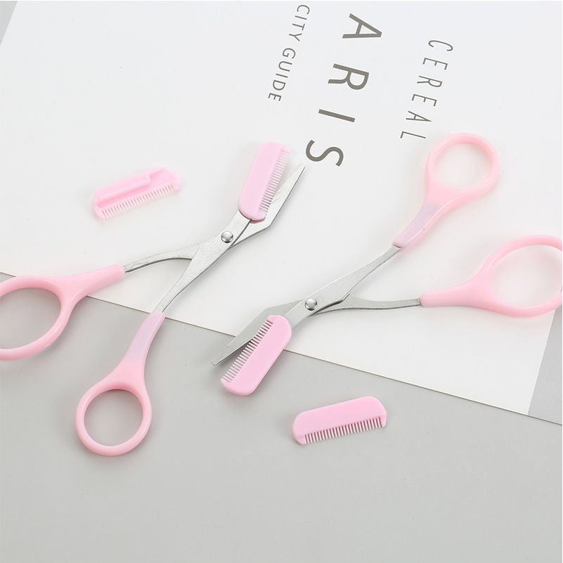 Eyebrow Trimmer Scissor With Comb & Facial Hair Removal
