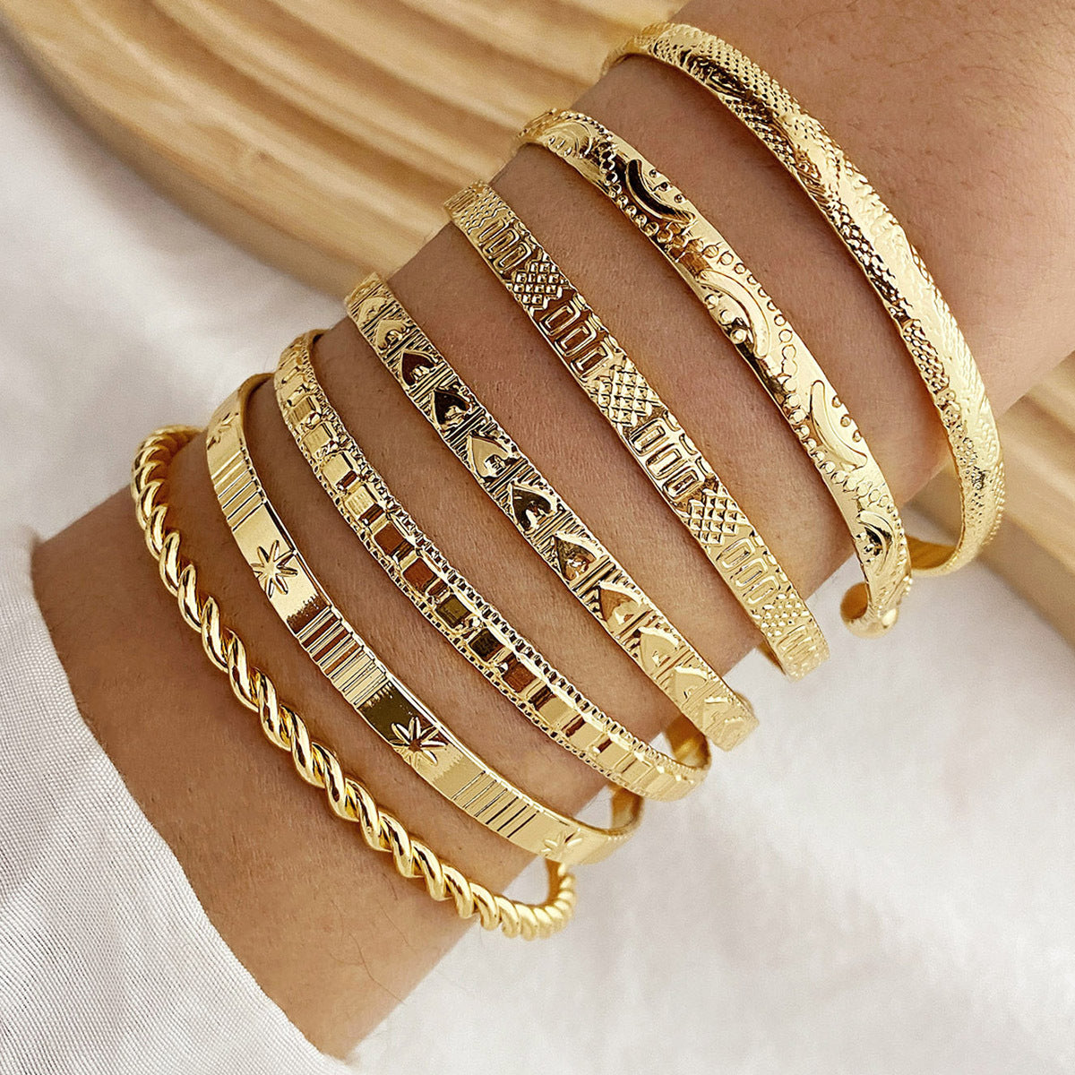 Golden-Toned Bracelet Set