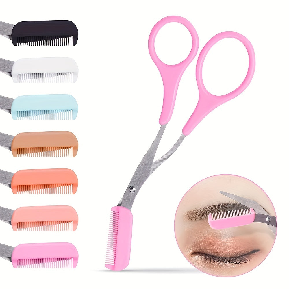 Eyebrow Trimmer Scissor With Comb.