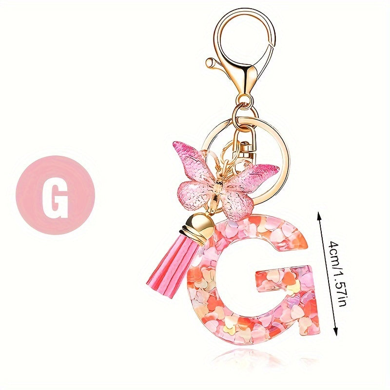 Alphabet Initial Letter Keychain Cute Backpack Charm