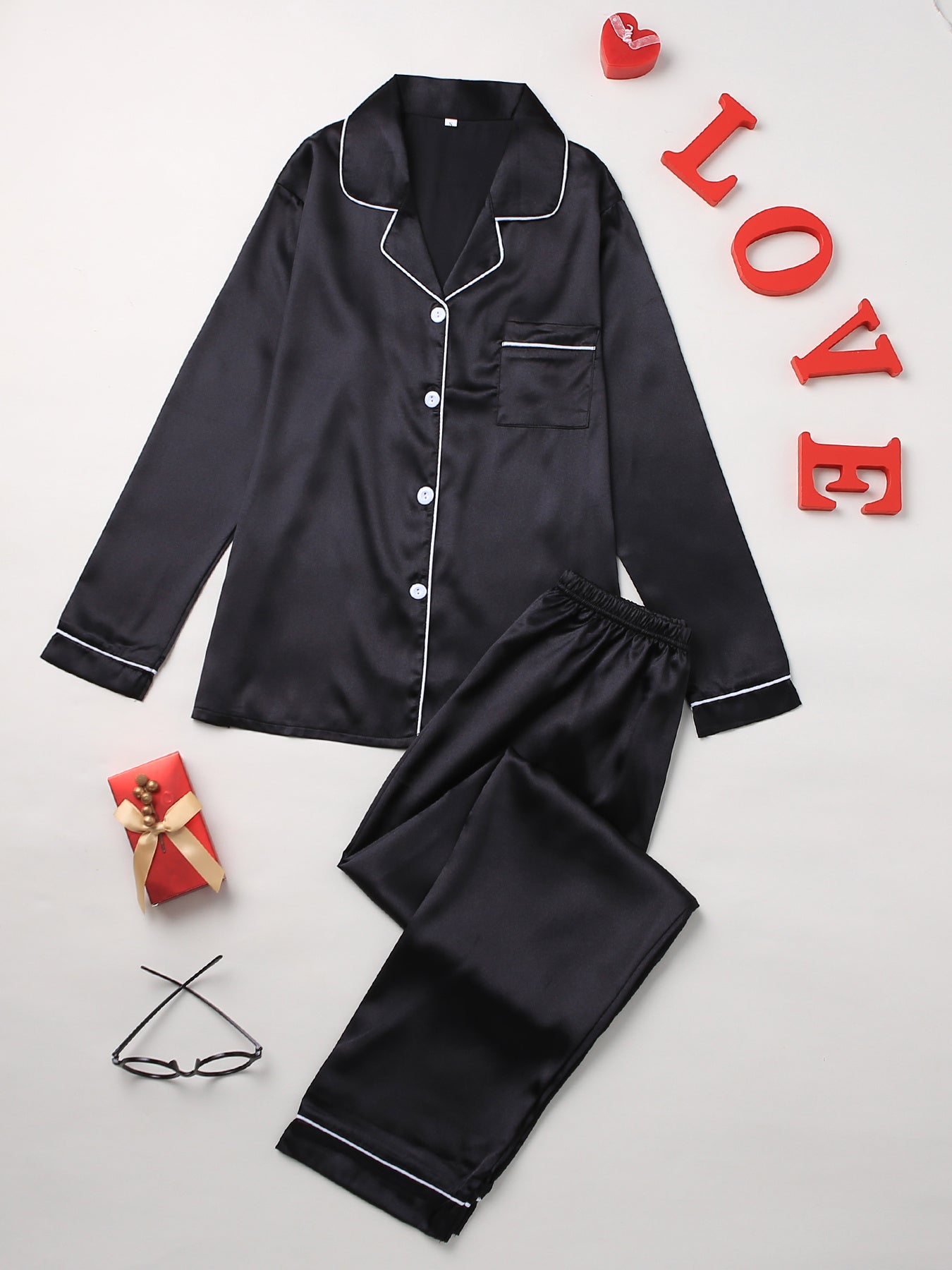 Cozy Solid Pyjama Set Women's Sleepwear