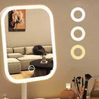 LED Makeup Mirror, Rechargeable Desktop Vanity Mirror.