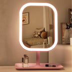 LED Makeup Mirror, Rechargeable Desktop Vanity Mirror.