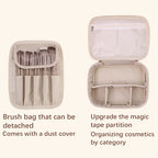 Large Capacity Detachable Makeup Bag with Brush Holder