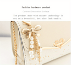 Sequins Square Purse, Elegant Shoulder Bag With Pendant
