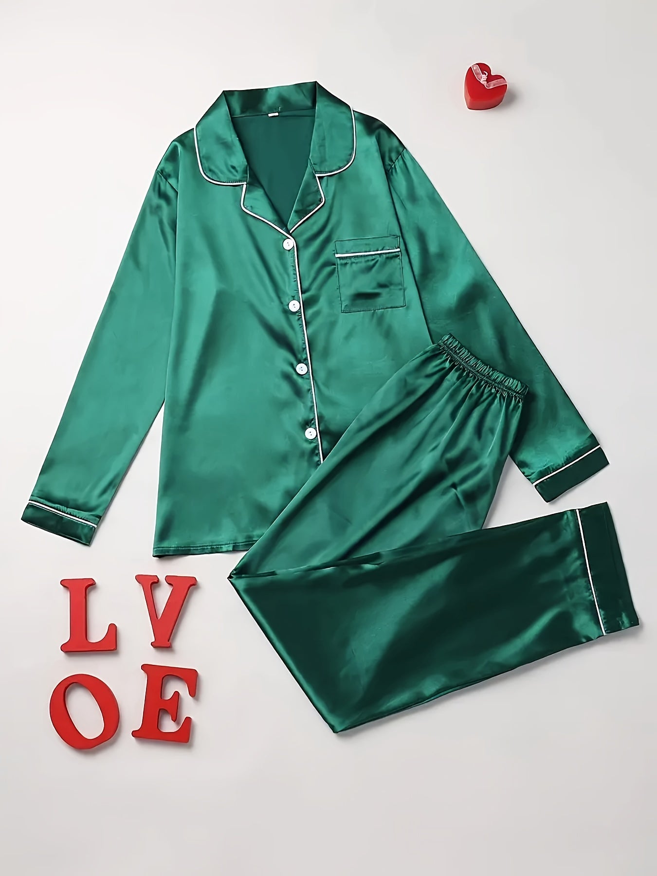 Cozy Solid Pyjama Set Women's Sleepwear