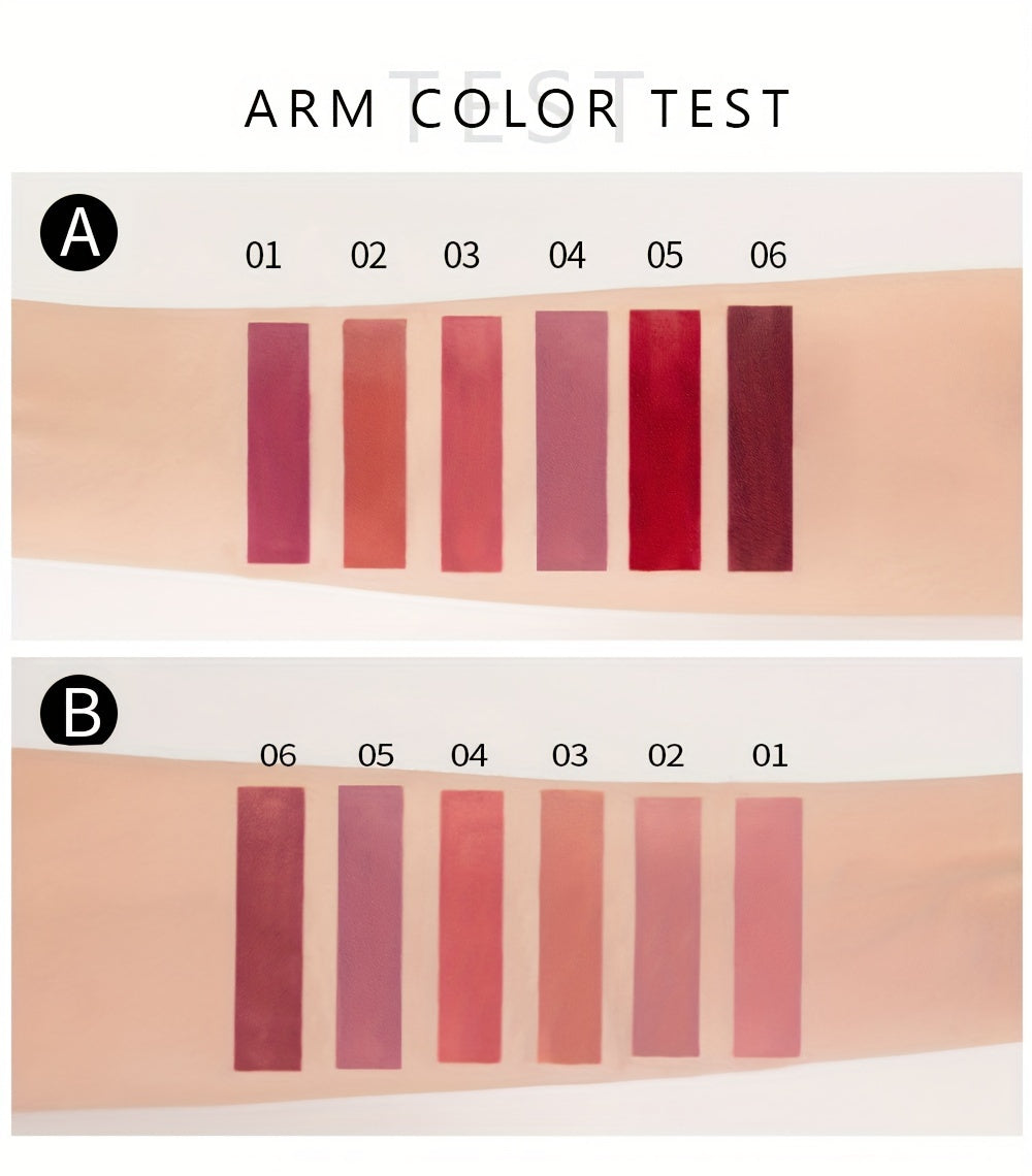 6pcs HANDAIYAN Matte Liquid Lipstick Set