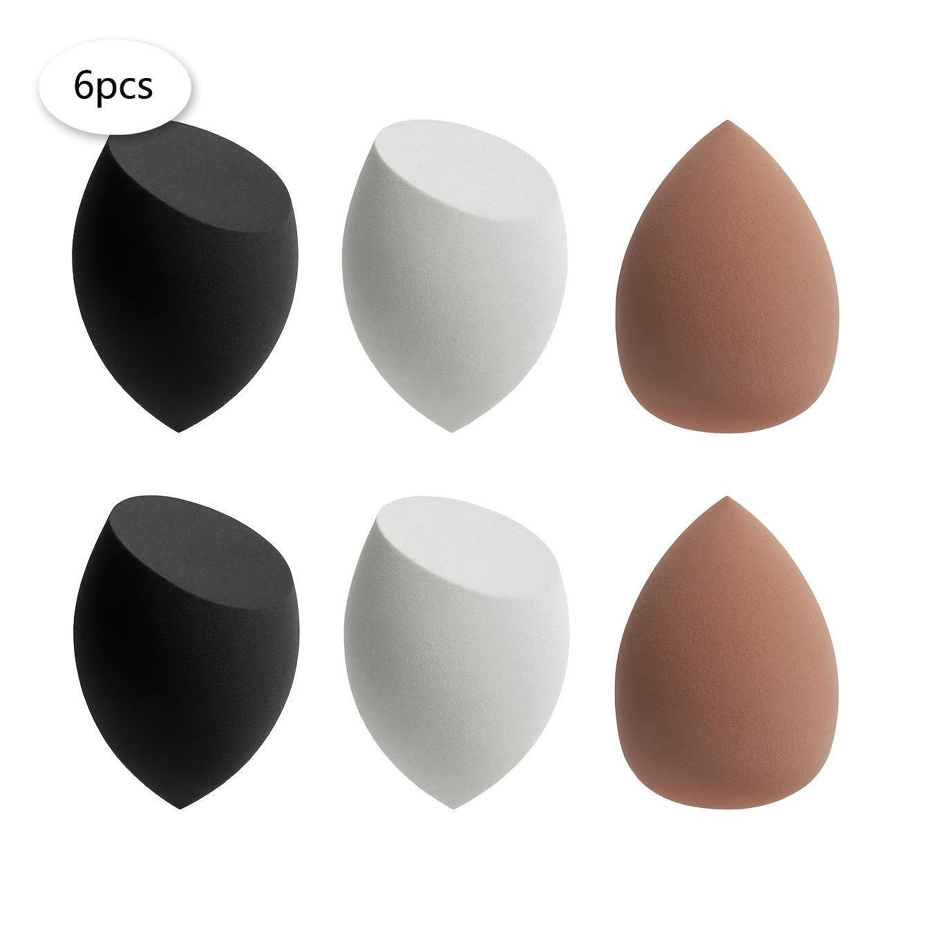 Medium Makeup Sponges 3/6/12pcs, Assorted Colors and Shapes.