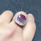 Big Pink zirconia Romantic Ring