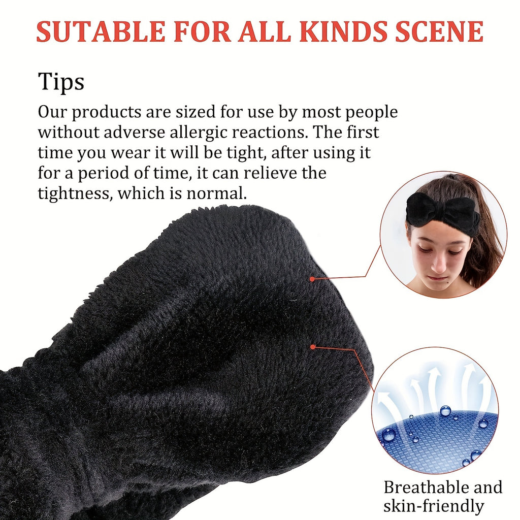 Set Spa Headband Wristband Set with Hair Claw Clips Skincare Headbands