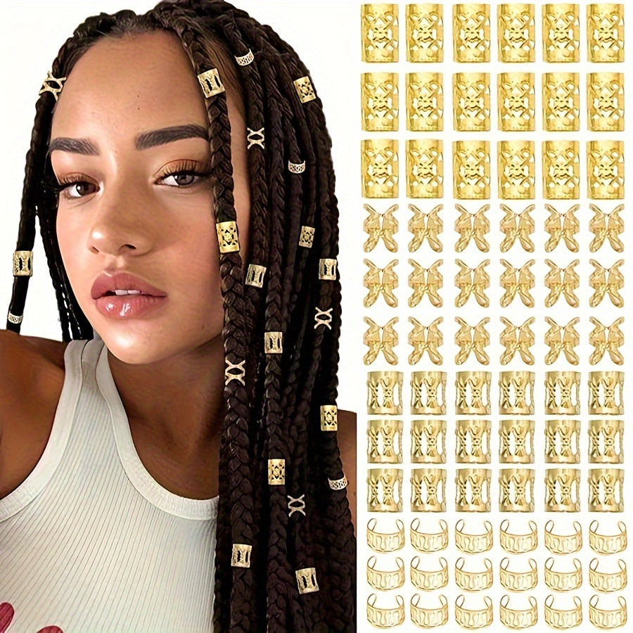 40pcs Alloy Hair Cuffs & Rings for Braids
