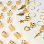 45pcs Alloy Braid Hair Rings Jewelleries