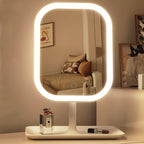 LED Makeup Mirror, Rechargeable Desktop Vanity Mirror.