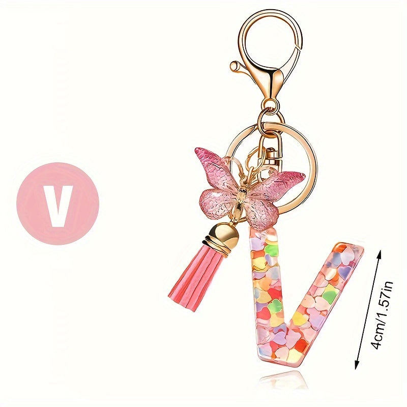 Alphabet Initial Letter Keychain Cute Backpack Charm