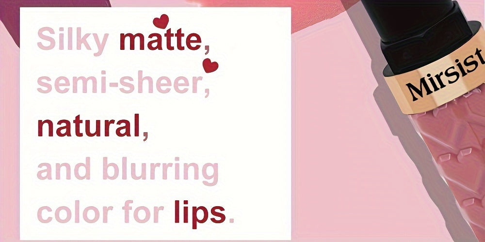 Mirsist 6-Color Soft-Focus Matte Lipstick