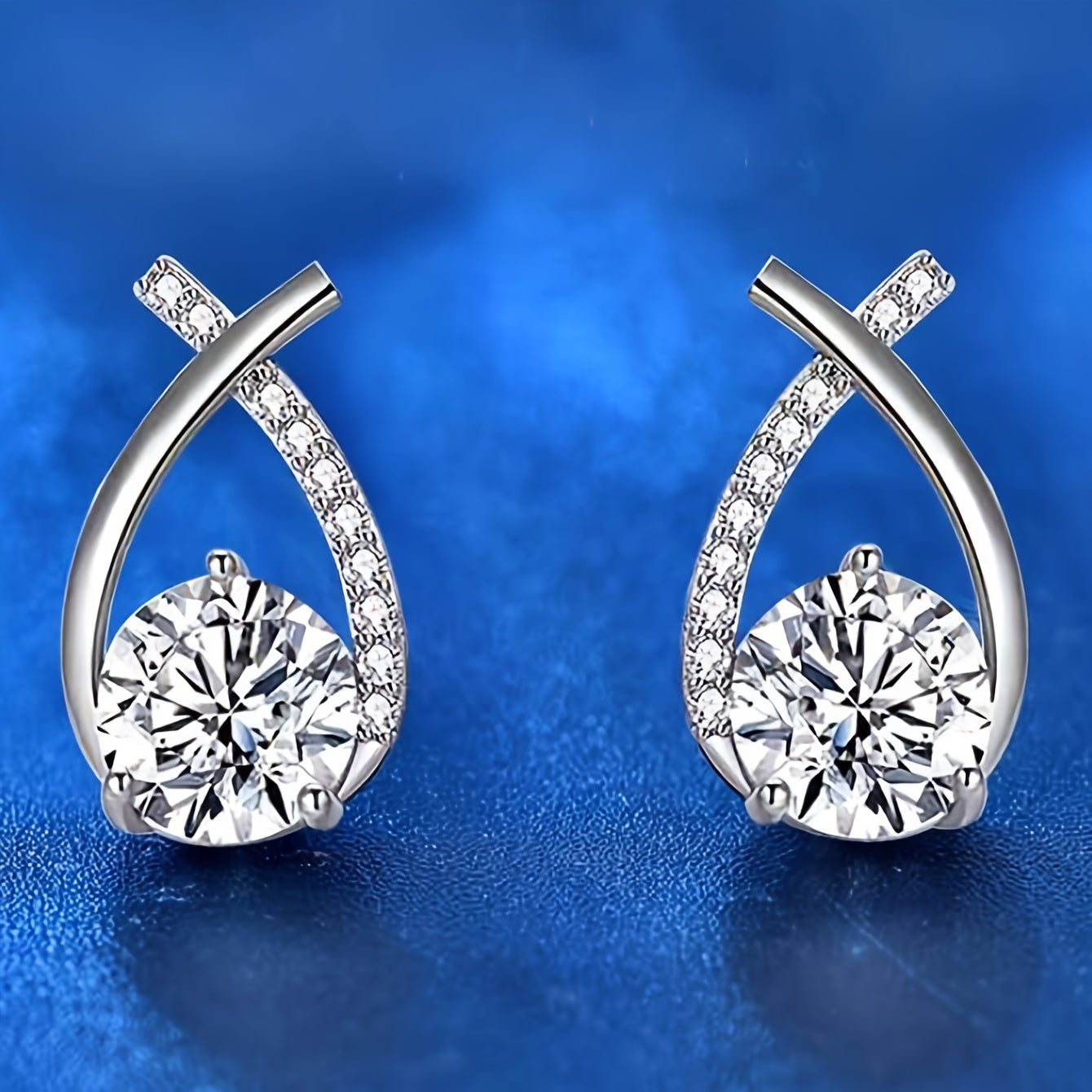 Luxurious And Stylish Twist Waterdrop Cubic Earrings