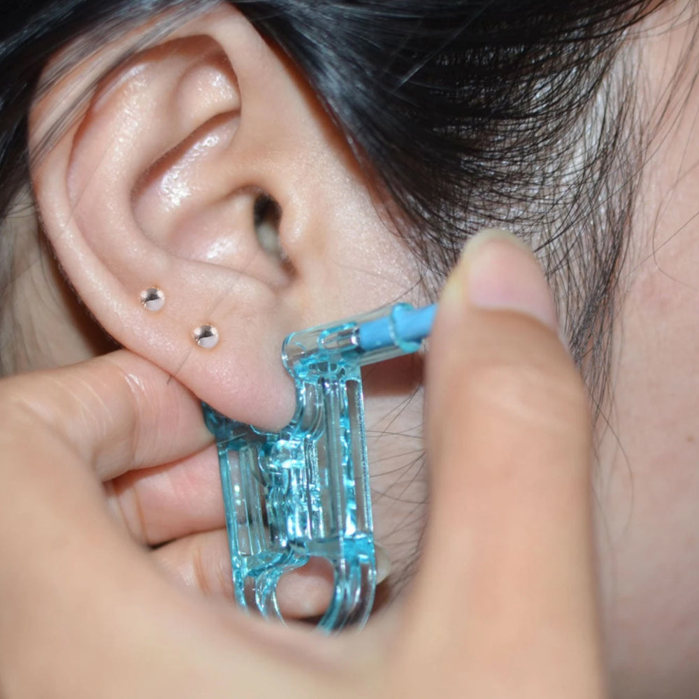 3 PCS Piercing Tool And Steel Ball Stud Earrings Set.