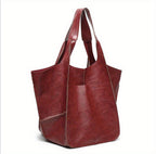 Large Capacity Retro PU Tote Bag For Women