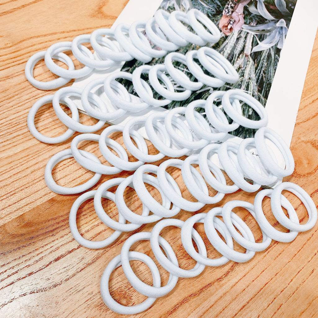 50/100pcs Black Elastic Hair Bands