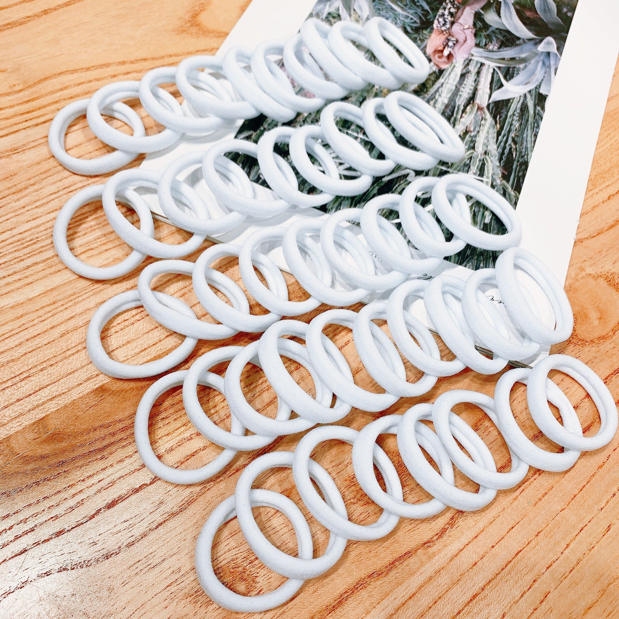 50/100pcs Black Elastic Hair Bands