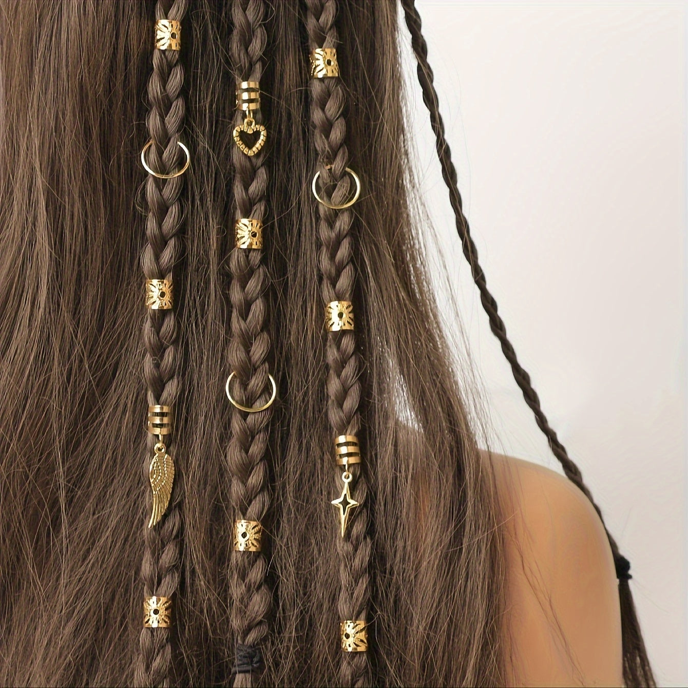 45pcs Alloy Braid Hair Rings Jewelleries