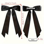 2pcs Women's Ballet-Style Double-Layer Tassel Hair Clips