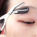 Eyebrow Trimmer Scissor With Comb & Facial Hair Removal