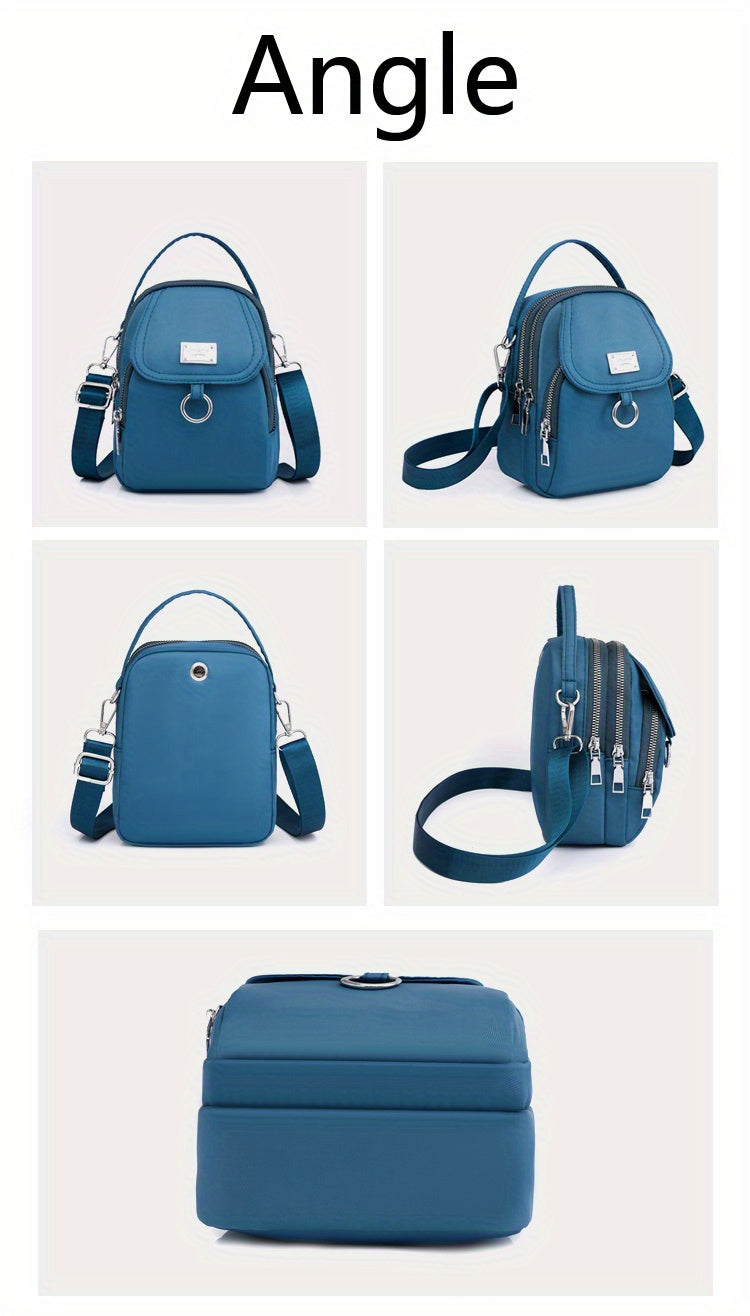 OGEHUAFEE Womens Mini Light Blue Nylon Shoulder Bag